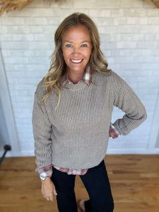 Ally Acid Sweater- Smokey Grey - A Bushel & A Peck