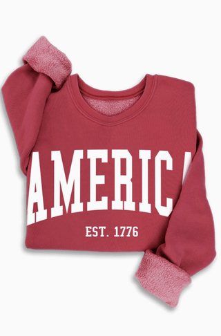America Sweatshirt - Red - A Bushel & A Peck