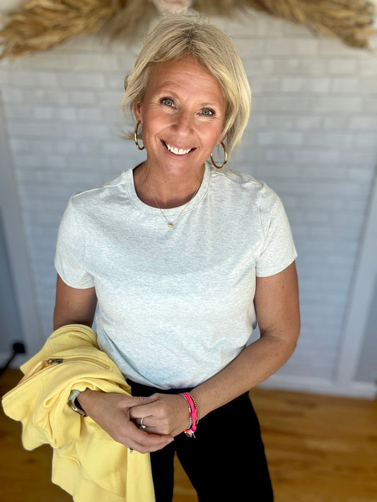 Asher Tee - Heather Grey - A Bushel & A Peck