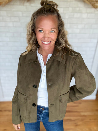 Avid Suede Jacket - A Bushel & A Peck