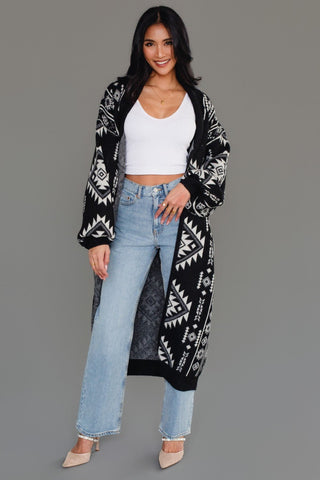 Black & White Western Cardigan - A Bushel & A Peck