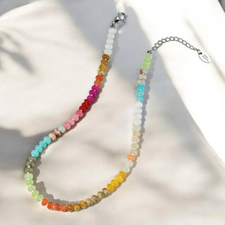 Blush Beam Stone Necklace - A Bushel & A Peck