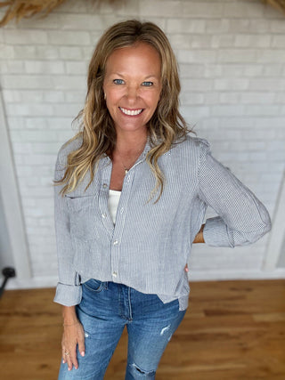 Bobbie Boxy Shirt - Denim - A Bushel & A Peck