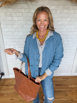 Bobbie Boxy Shirt - Denim - A Bushel & A Peck