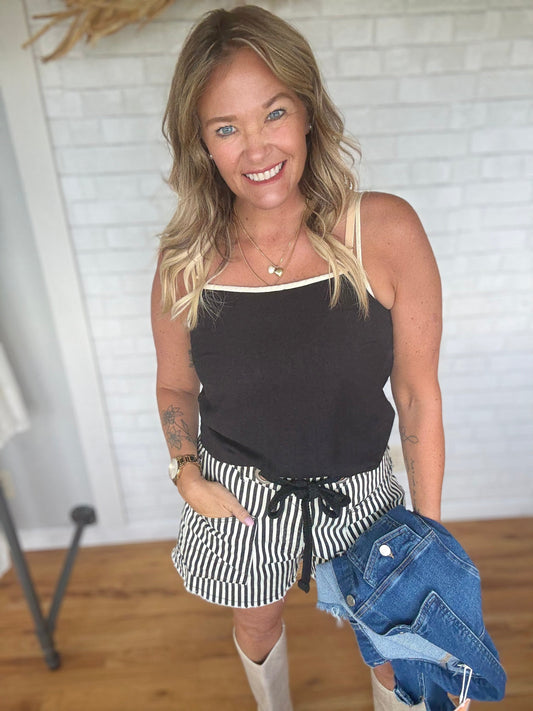 Braided Belt Shorts - A Bushel & A Peck