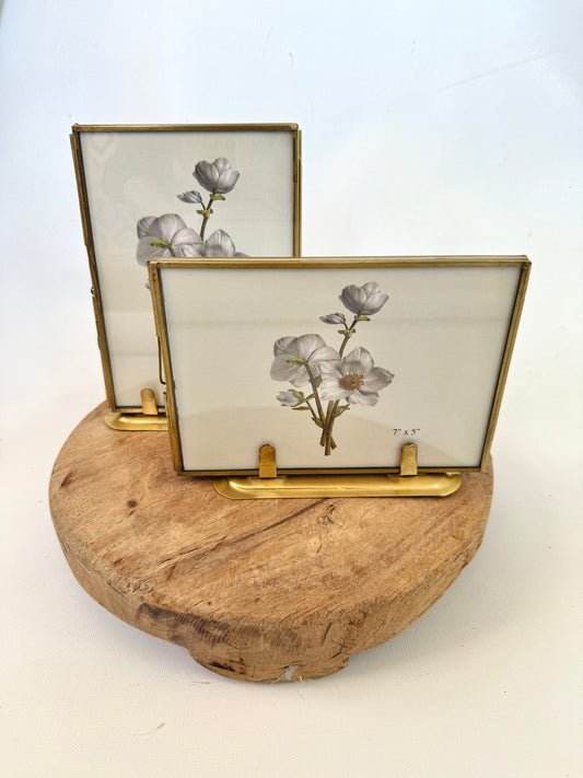Brass/Glass Photo Frame 5x7 - A Bushel & A Peck
