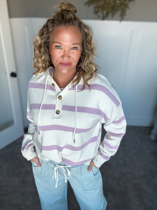 Brighton Top - White Lilac - A Bushel & A Peck