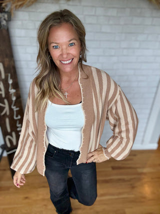 Brooke Frosted Mocha Cardigan - A Bushel & A Peck