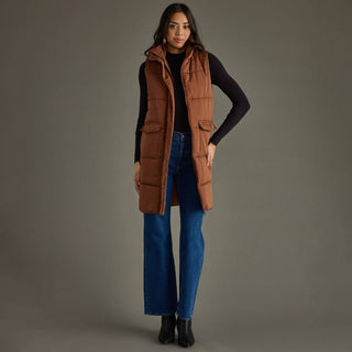 Brown Long Vest - A Bushel & A Peck