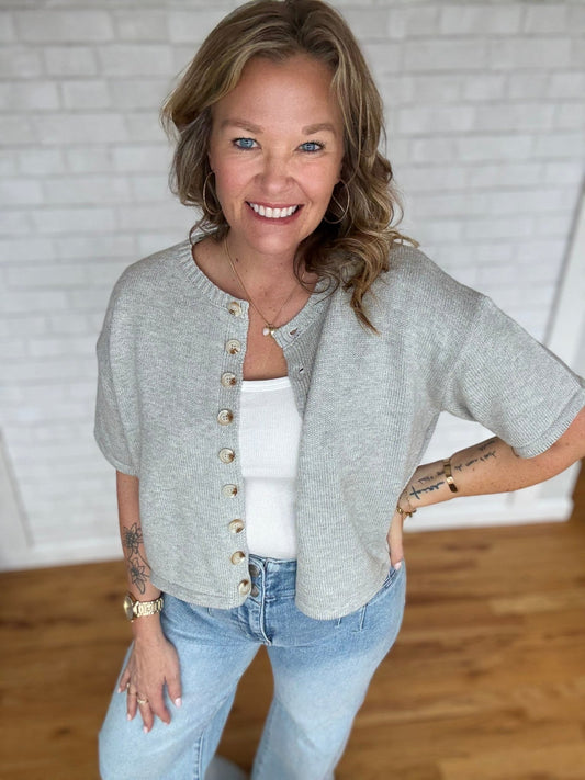 Button - up Sweater Top - A Bushel & A Peck
