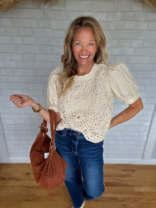 Carley Crochet Top - A Bushel & A Peck