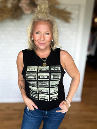 Cassette Tape Tank - A Bushel & A Peck