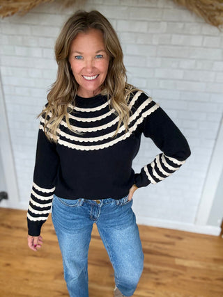 Catie Crochet Sweater - A Bushel & A Peck