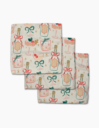 Christmas Cocktails Dishcloth Set - A Bushel & A Peck