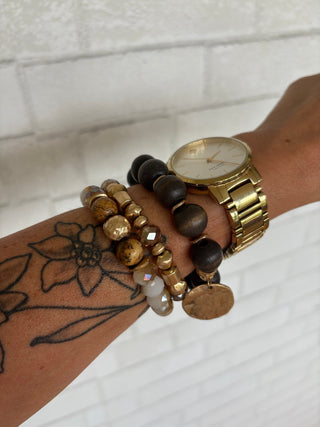 Coin Bracelet - Brown - A Bushel & A Peck
