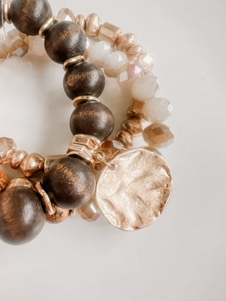 Coin Bracelet - Brown - A Bushel & A Peck