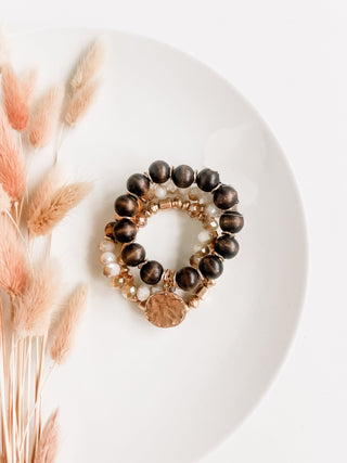 Coin Bracelet - Brown - A Bushel & A Peck