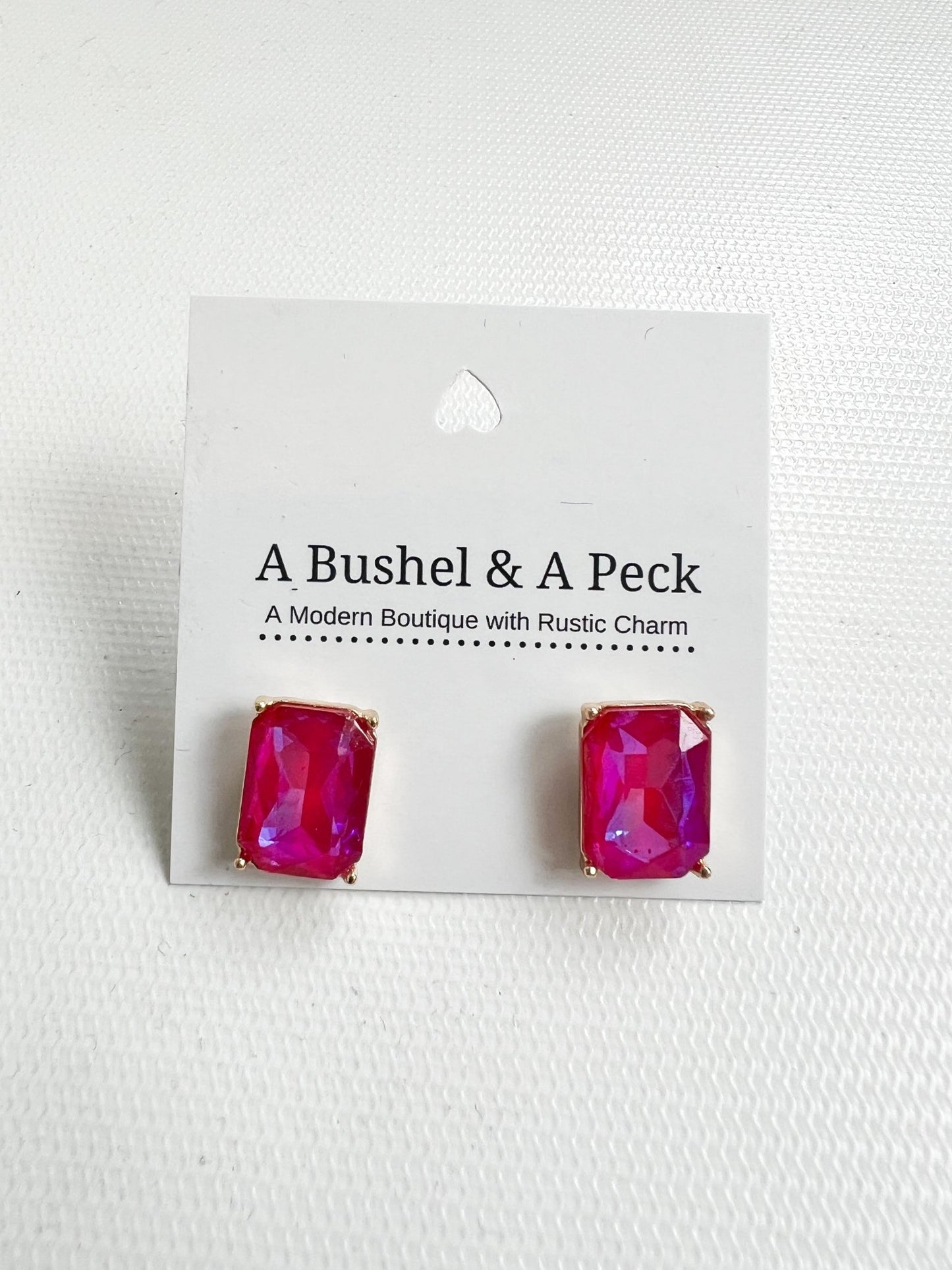 Crystal Stud Earrings - A Bushel & A Peck
