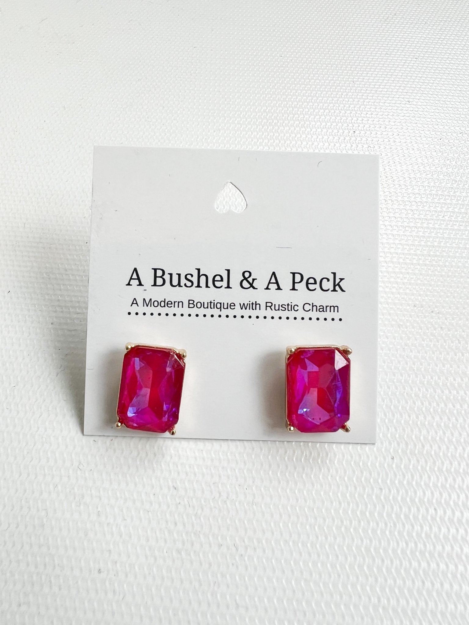 Crystal Stud Earrings - A Bushel & A Peck