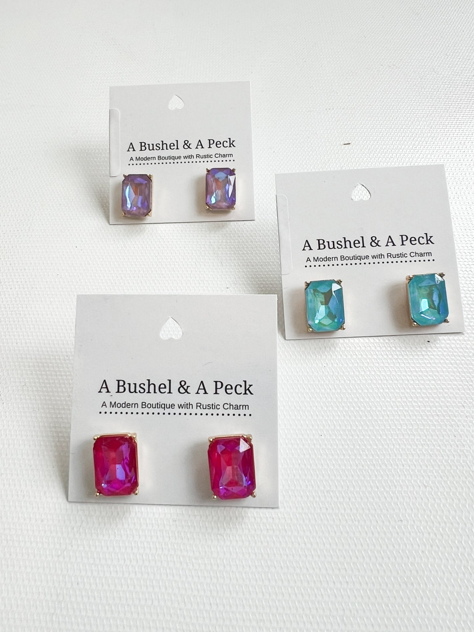 Crystal Stud Earrings - A Bushel & A Peck