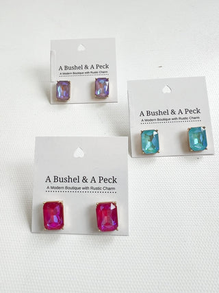 Crystal Stud Earrings - A Bushel & A Peck