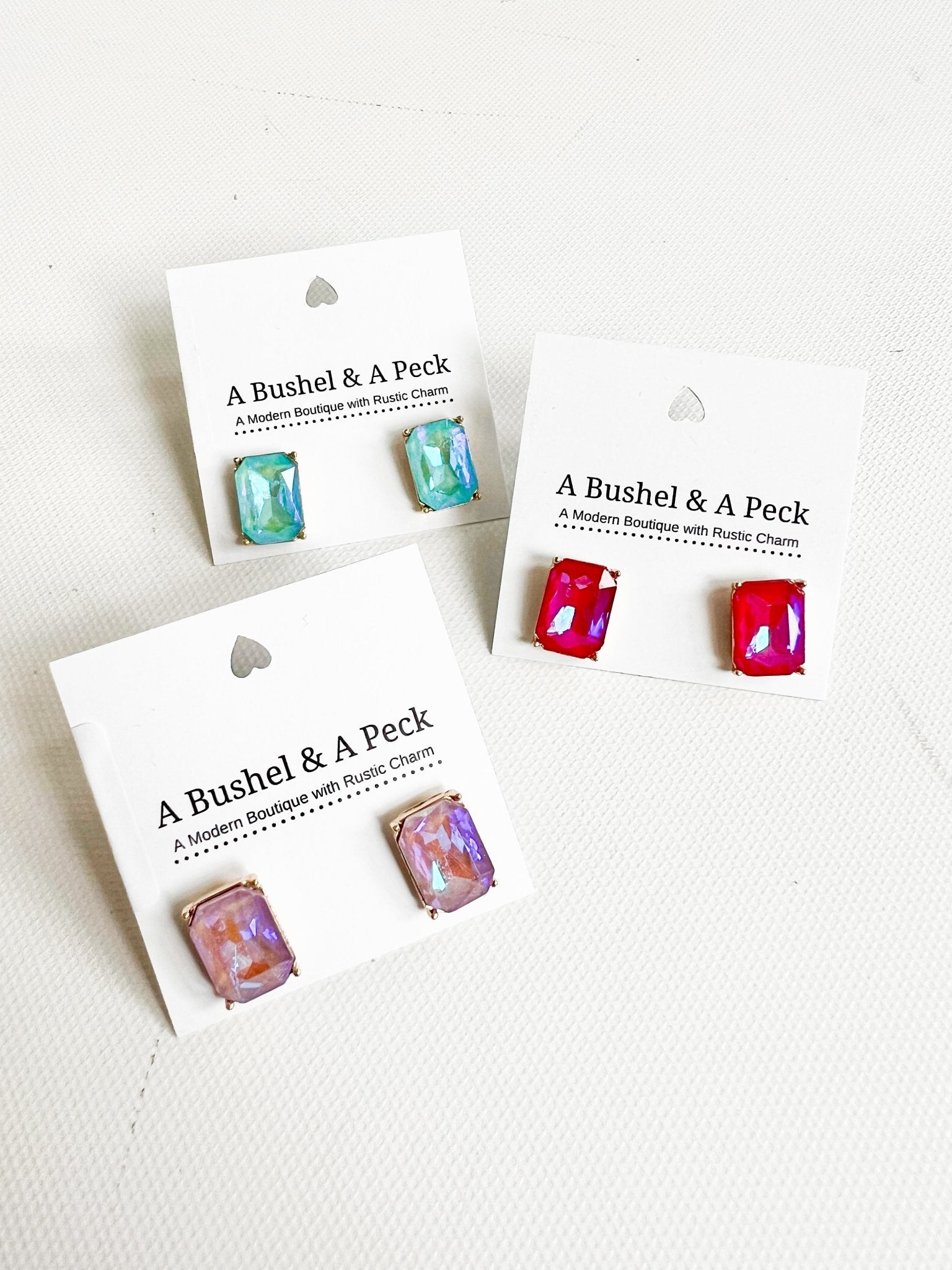 Crystal Stud Earrings - A Bushel & A Peck