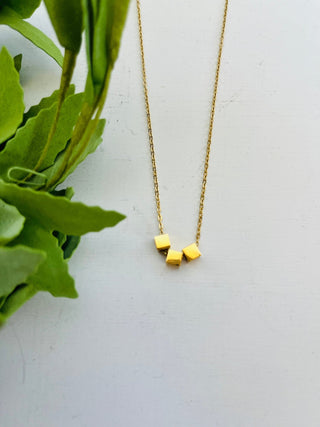 Cube Pendant Necklace - A Bushel & A Peck