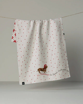 Dachshund Dash Luxe Kitchen Towel - Holiday 2026 - A Bushel & A Peck
