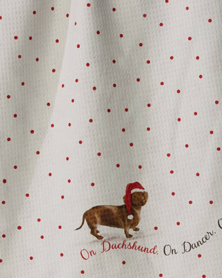Dachshund Dash Luxe Kitchen Towel - Holiday 2026 - A Bushel & A Peck