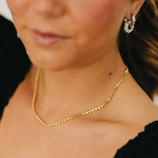 Dakota Disc Chain Necklace - WATERPROOF: Gold - A Bushel & A Peck