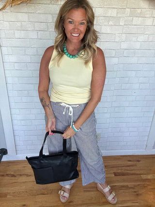 Drawstring Stripe Pants - A Bushel & A Peck