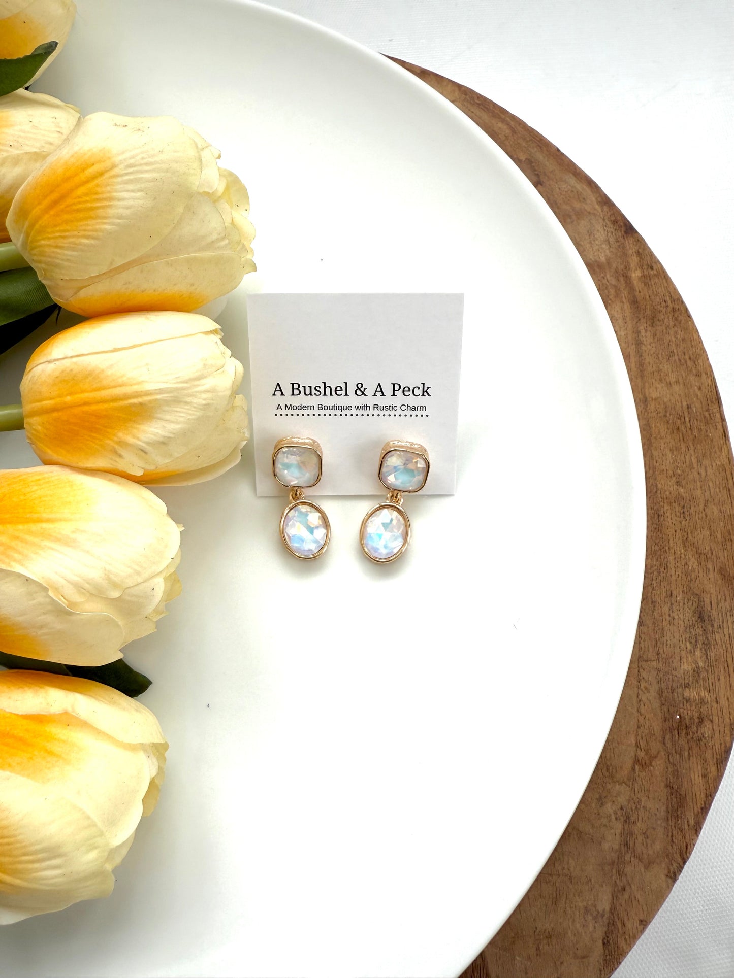 Drop Stone Earrings - A Bushel & A Peck