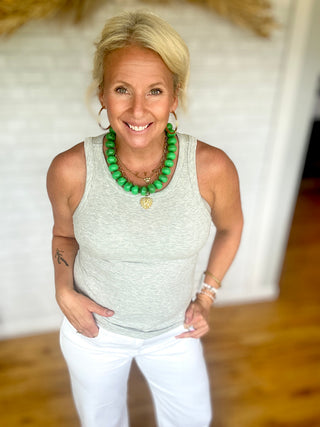 Edlin Tank - Heather Grey - A Bushel & A Peck