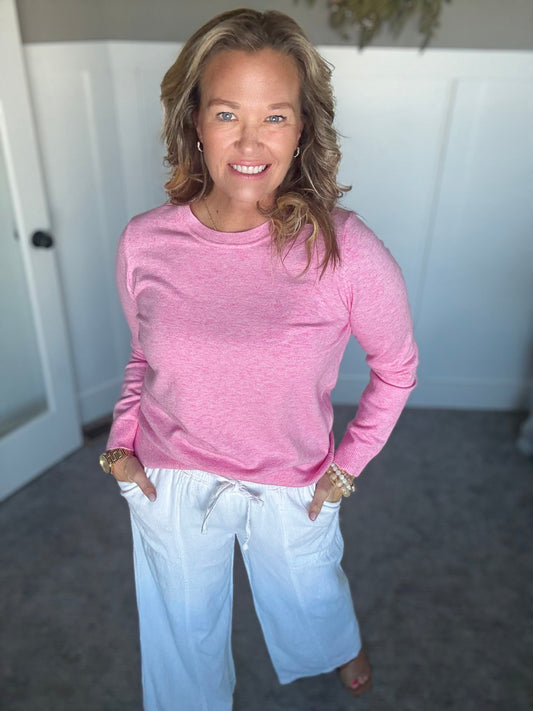 Ella Sweater - Pink - A Bushel & A Peck