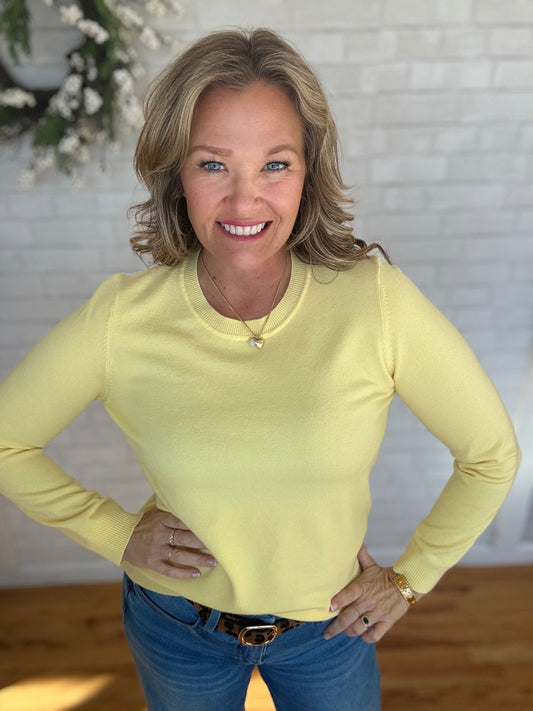 Ella Sweater - Yellow - A Bushel & A Peck