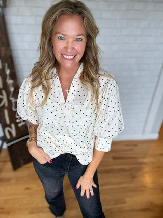 Emma Oatmeal Blouse - A Bushel & A Peck
