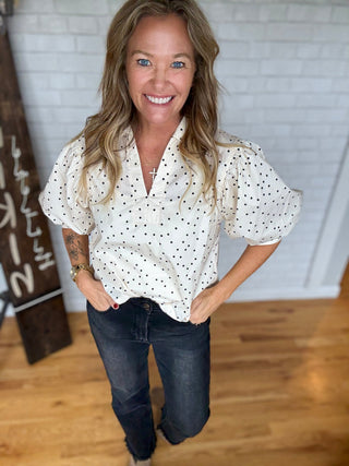 Emma Oatmeal Blouse - A Bushel & A Peck