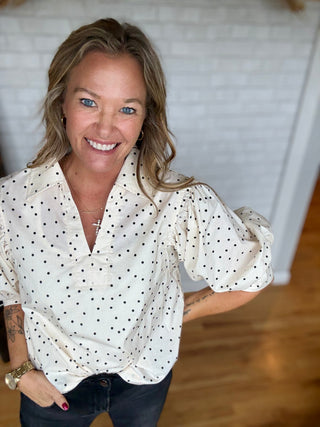 Emma Oatmeal Blouse - A Bushel & A Peck