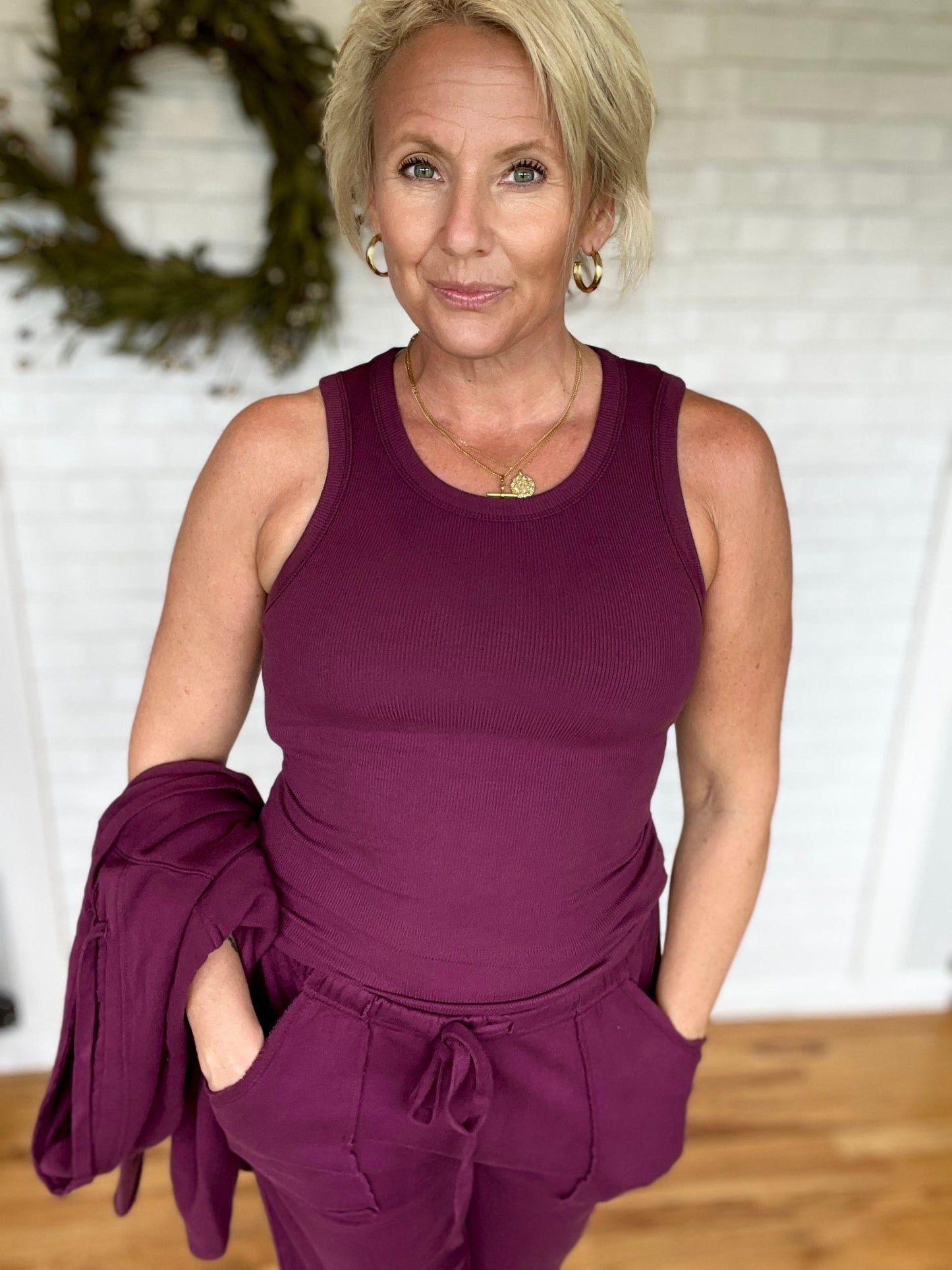 Essential Tank Top - Dark Plum - A Bushel & A Peck