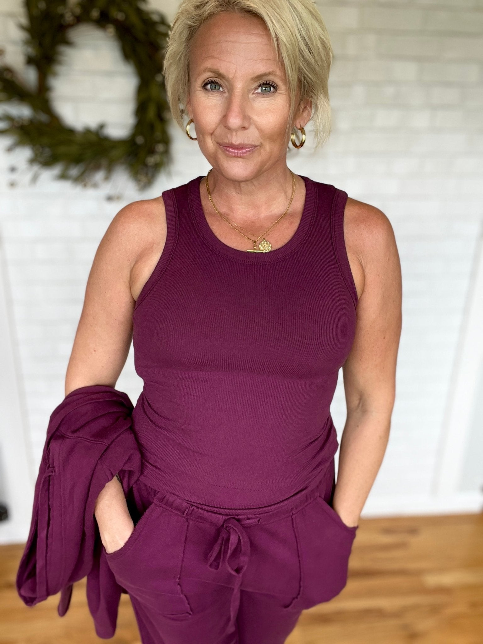 Essential Tank Top - Dark Plum - A Bushel & A Peck