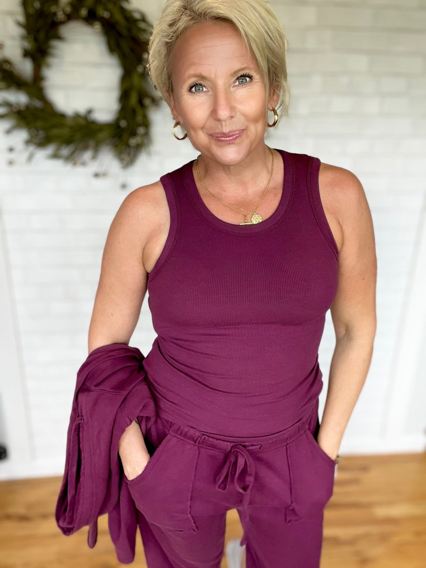 Essential Tank Top - Dark Plum - A Bushel & A Peck