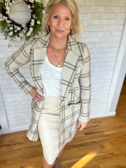 Faux Leather Pencil Skirt - A Bushel & A Peck