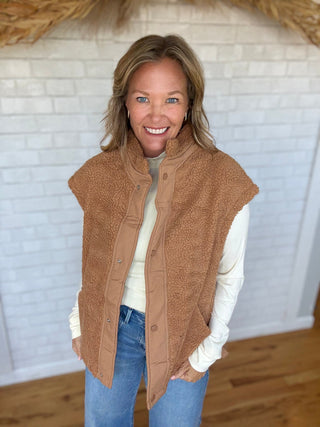Fleece Vest - Camel - A Bushel & A Peck