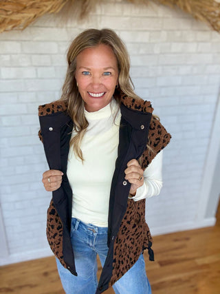 Fleece Vest - Leopard - A Bushel & A Peck