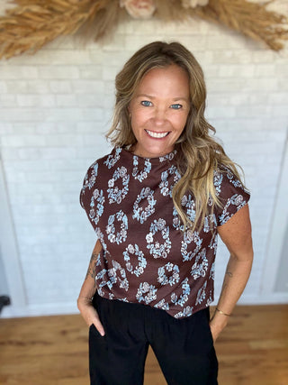 Fleur Mock Neck Top - A Bushel & A Peck