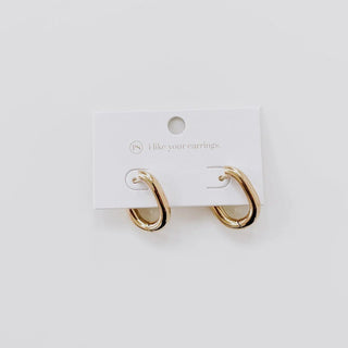 Flirty Fantasy Oval Hoop Earrings - A Bushel & A Peck