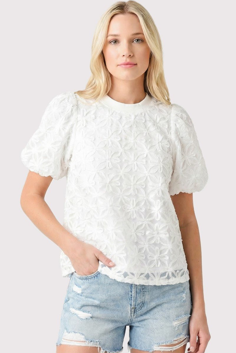 Floral Embroidered Top - A Bushel & A Peck