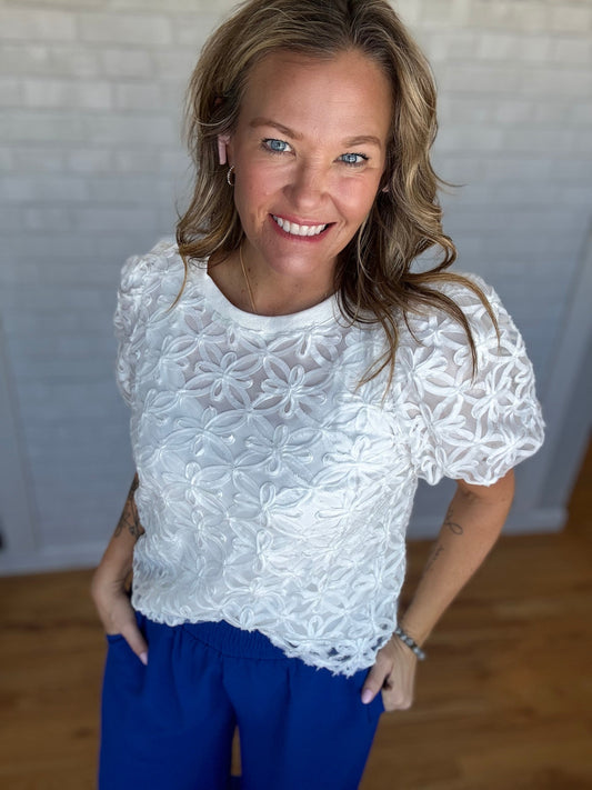 Floral Embroidered Top - A Bushel & A Peck