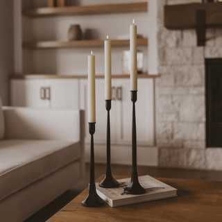 Fluted Taper Candles, Set of 3 - Home Decor & Gifts - A Bushel & A Peck