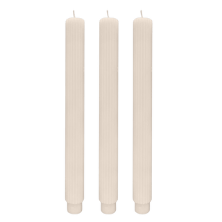 Fluted Taper Candles, Set of 3 - Home Decor & Gifts - A Bushel & A Peck